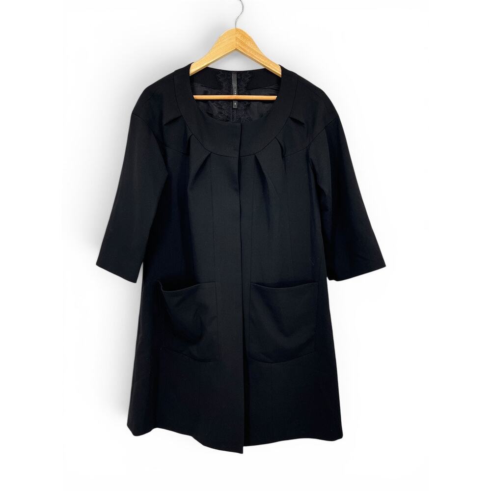 Poleci Blazer 3/4 Sleeve Black Front Pockets Professional Formal Small